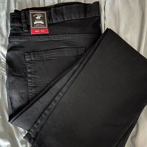 Men’s black stretch denim jeans